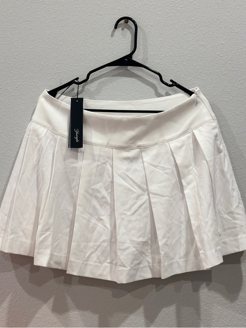 YoungLA White Pleated Tennis Mini Skirt